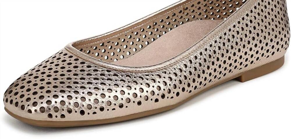 NEW VIONIC women's orinda perf flats in sea salt leather